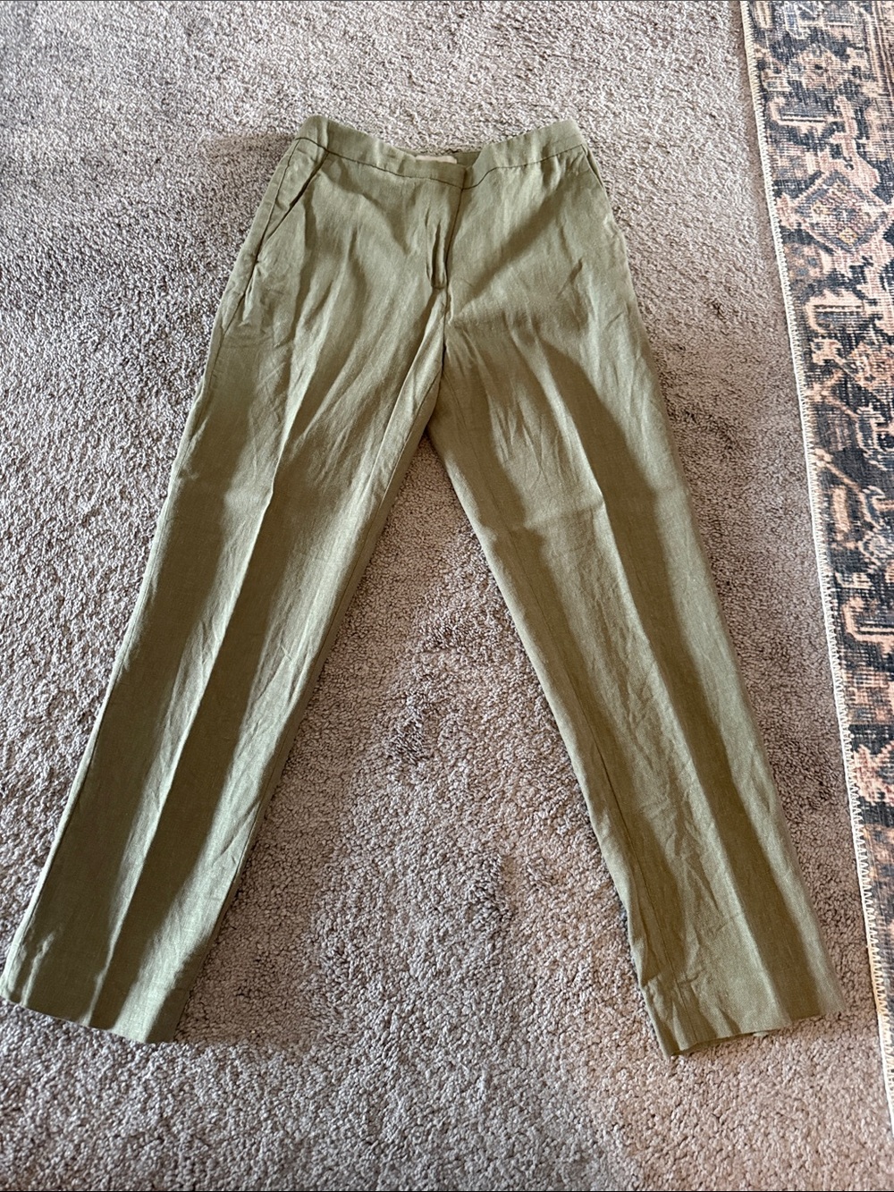 H&M Olive Green Straight-Leg Chinos